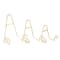 Gold Metal Scroll Hanging Wall Rack Display Easel Set